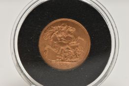 A FULL GOLD SOVEREIGN BULLION COIN GEORGE V 1913, 22ct, .216 fine, 22.5mm diameter, 7.98 grams