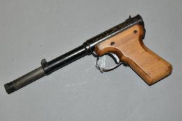 A .177'' DIANA MODEL 2 GAT TYPE AIR PISTOL, made in Britain, in working order but missing its
