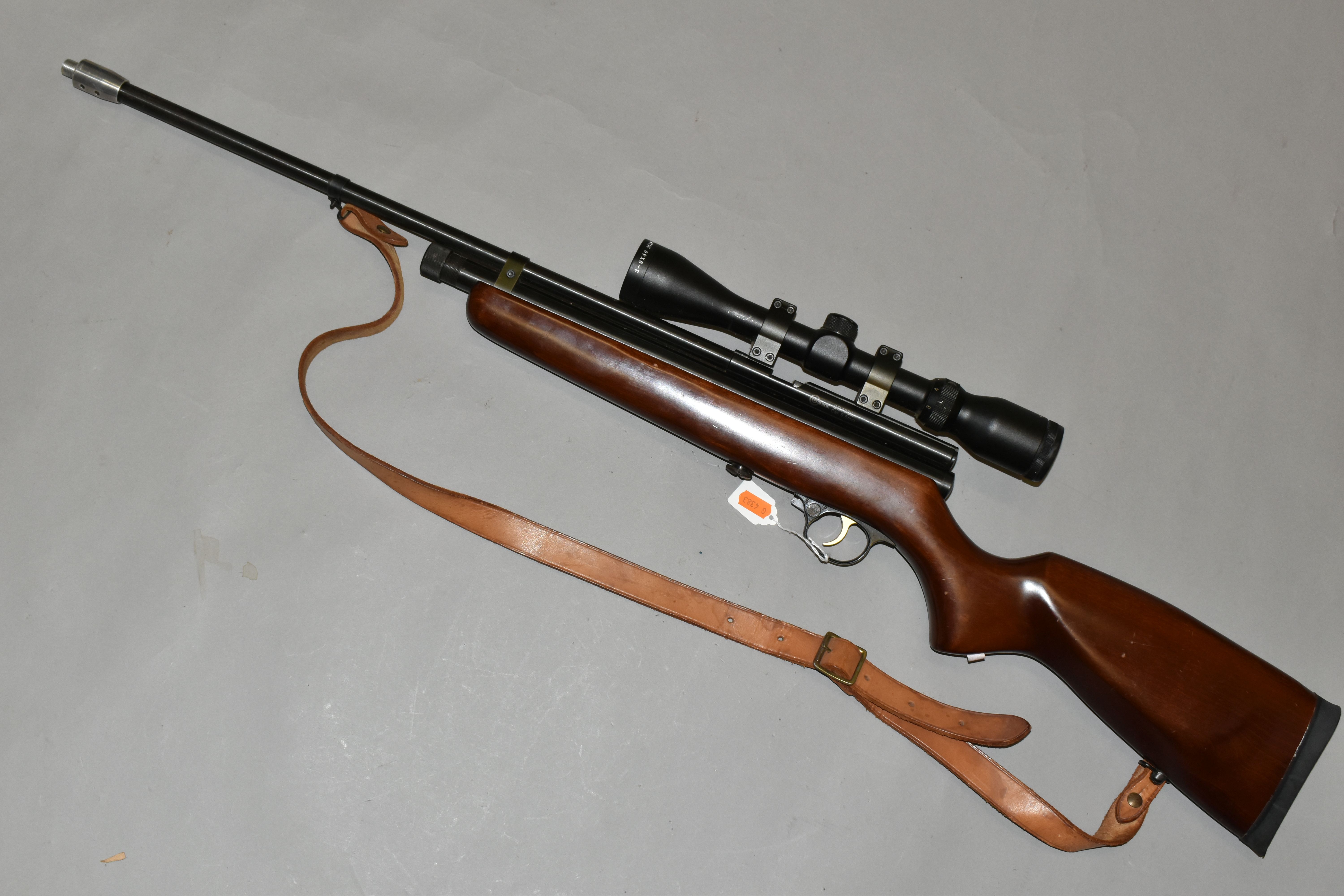 AN UNTESTED BOLT ACTION 5.5MM SMK CO2 QB78 DELUXE AIR RIFLE, fitted with a sling and 3-9x40 scope,