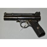 A .177'' WEBLEY & SCOTT MK1 AIR PISTOL, batch number 870, in working order but bearing heavy rust