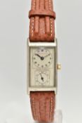 A ‘TIFFANY & CO’ WRISTWATCH, hand wound movement, rectangular dial signed ‘Tiffany & Co Pioneer