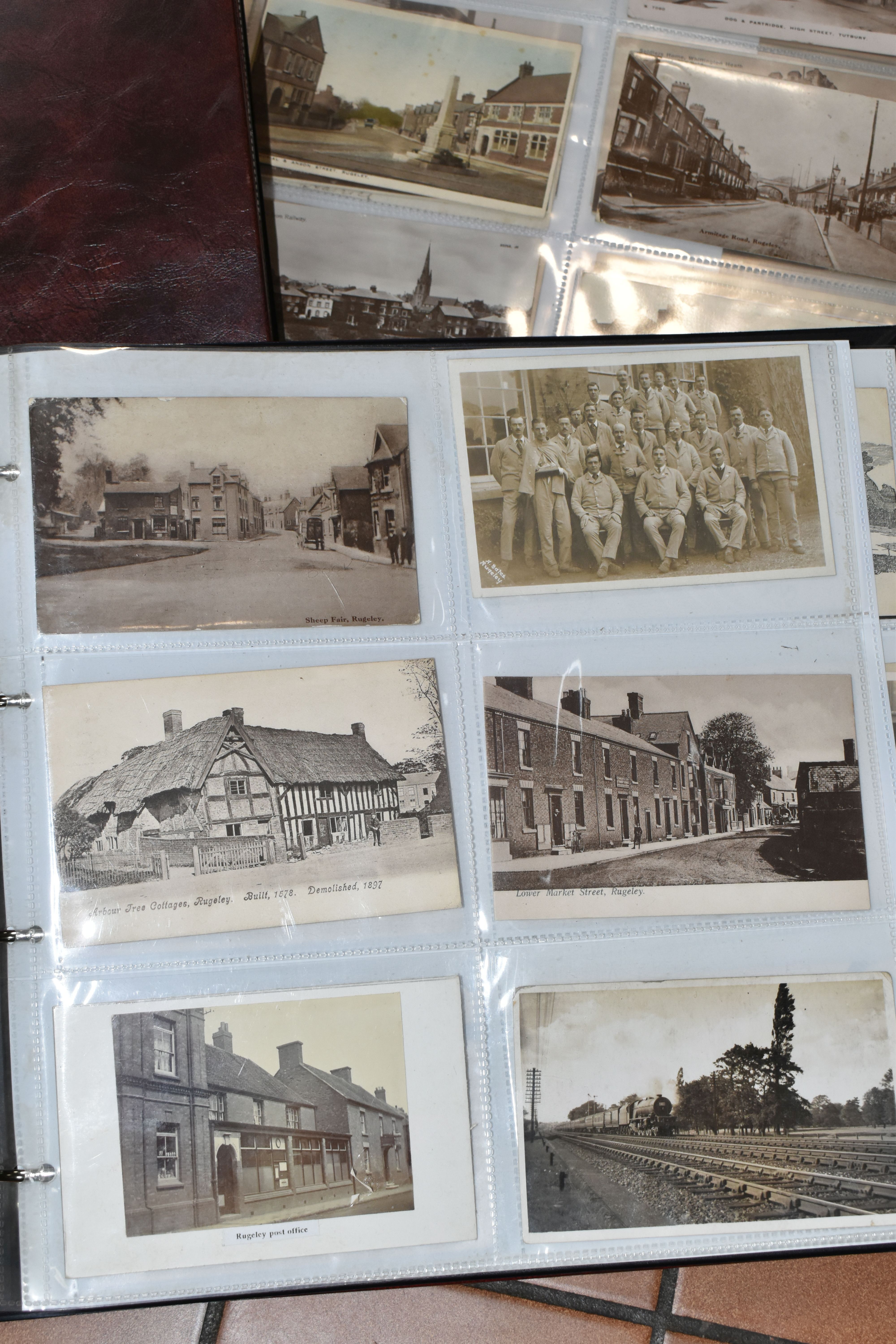 STAFFORDSHIRE POSTCARDS, Three Albums containing 761 early 20th century Postcards of cities, - Image 12 of 24