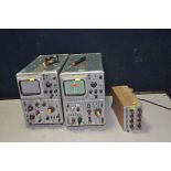TWO TEKTRONIX TYPE 564 STORAGE OSCILLOSCOPES with 3A1, 3L10, 3B3, 2B67 and 3A74 inserts (one PAT
