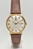 A GOLD-PLATED TISSOT VISODATE SEASTAR-SEVEN WRISTWATCH, silvered dial with baton markers, date