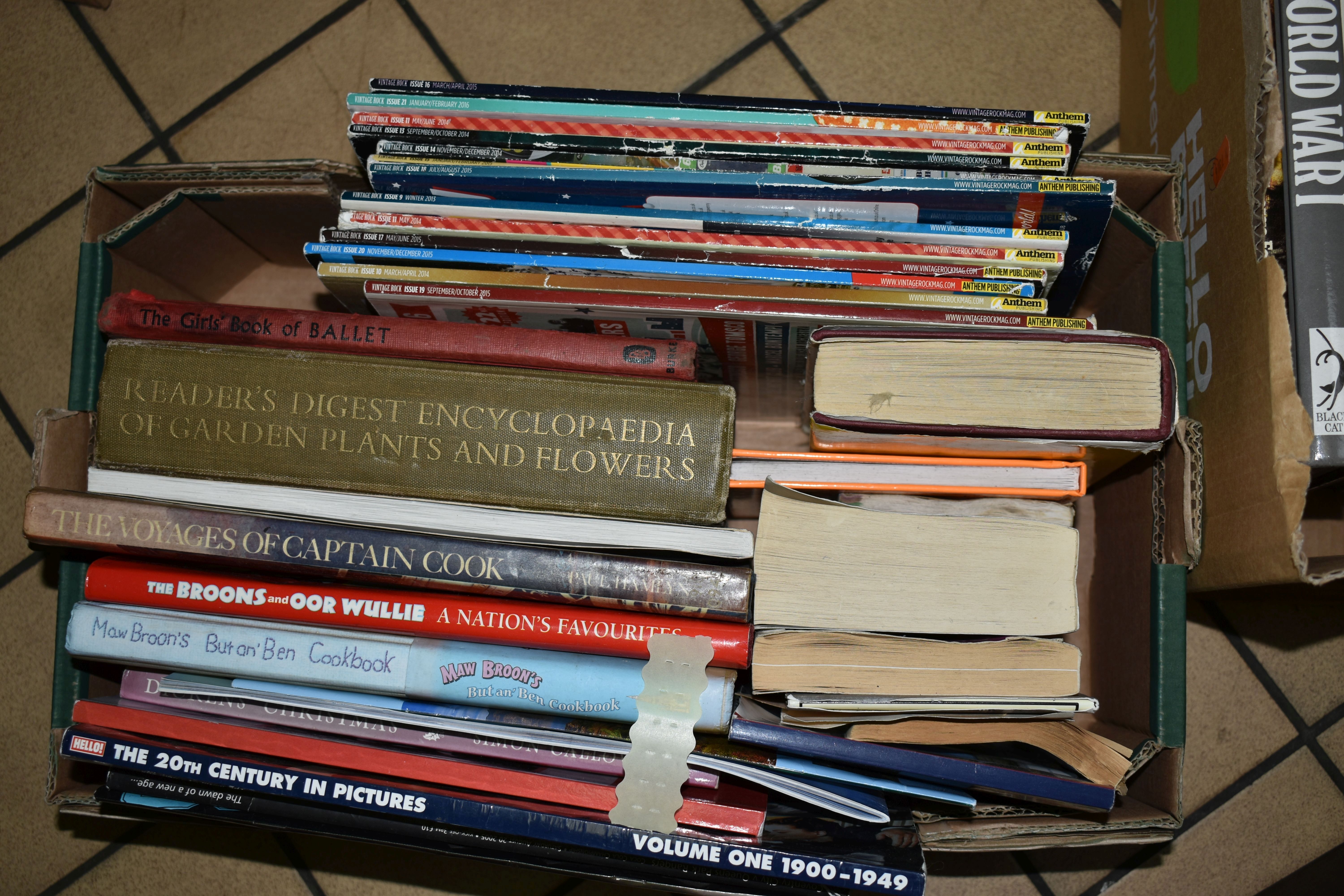 SIX BOXES OF BOOKS and Magazines comprising approximately 100 miscellaneous book titles in - Image 6 of 7