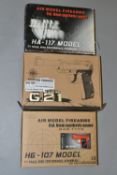 A BB MODEL GALAXY G21 AIR SOFT SPRING OPERATED PISTOL, based on the design of the P38 Walther,