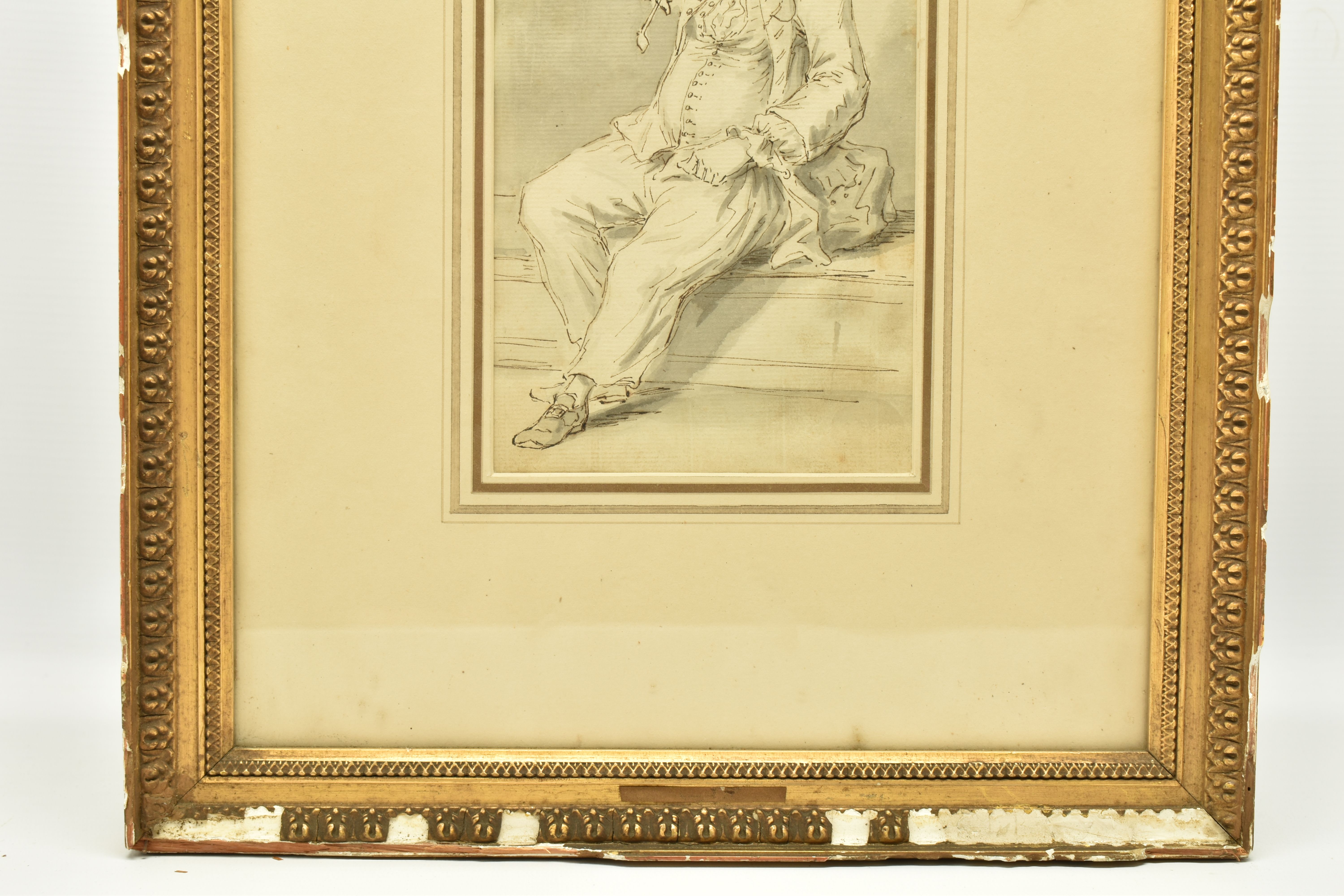 ATTRIBUTED TO LOUIS PHILIPPE BOITARD (?-circa 1770) A STUDY OF A SLEEPING MAN WITH A PIPE, unsigned, - Image 4 of 7