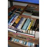 SIX BOXES OF BOOKS containing approximately 210-215 miscellaneous titles in hardback and paperback