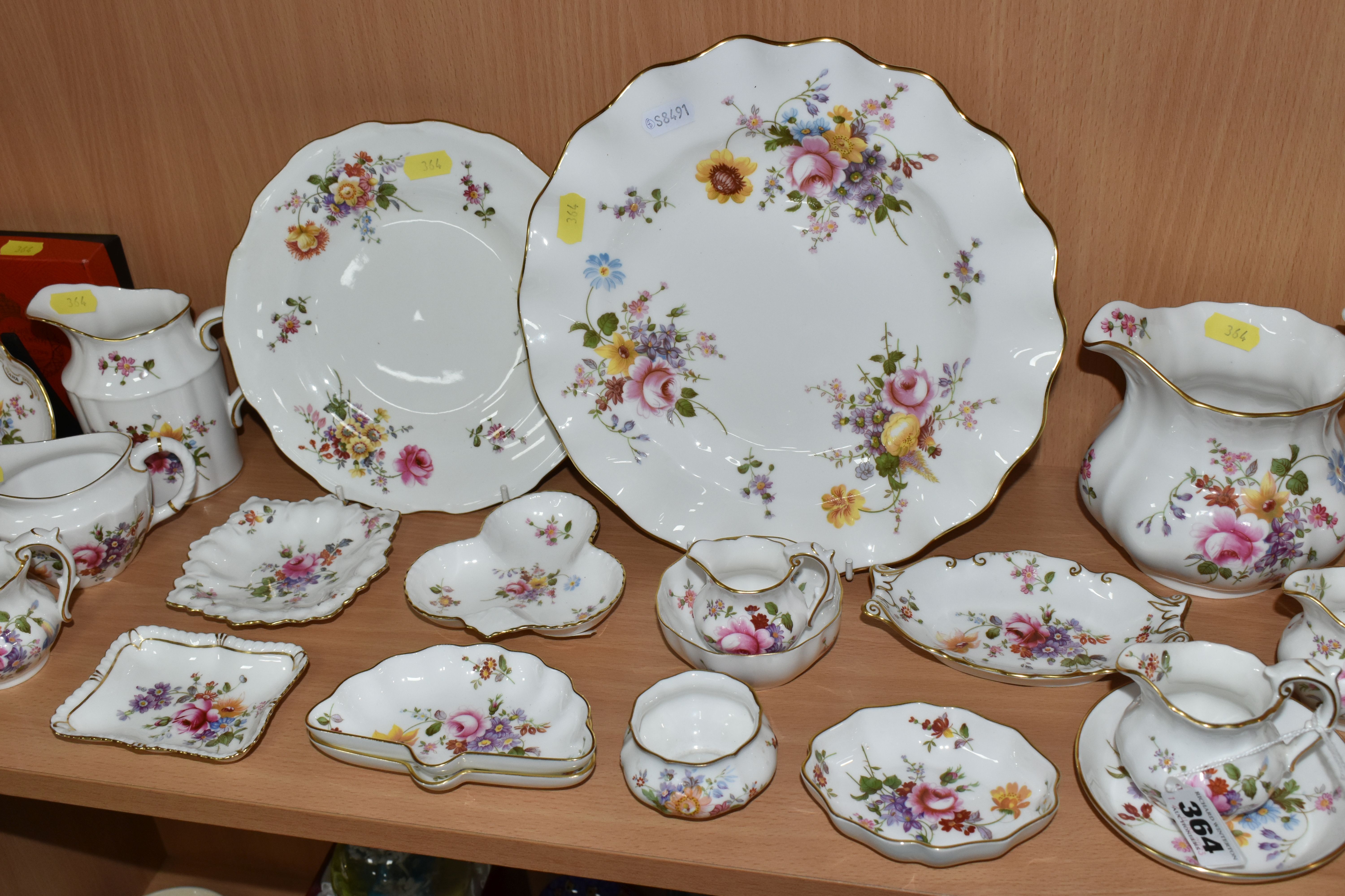 A GROUP OF ROYAL CROWN DERBY 'DERBY POSIES' PATTERN GIFTWARE, comprising three boxed pin dishes