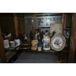 A COLLECTION OF LORD NELSON AND MARITIME MEMORABILIA, including a restored and cracked stoneware jug