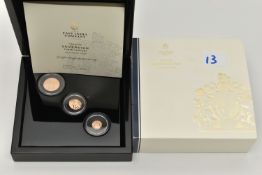 A 2022 EAST INDIA COMPANY FOR ST HELENA THREE GOLD PROOF COIN SET, gold proof sovereign, gold