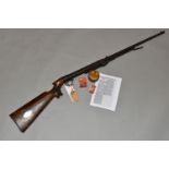 A .177 B.S.A. 1ST MODEL AIR RIFLE, serial number 7624, this is identical in terms of design to the