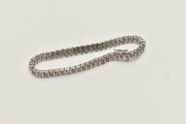 A DIAMOND BRACELET, one hundred round brilliant cut diamonds, approximate total carat weight 2ct,