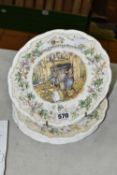 FOUR ROYAL DOULTON BRAMBLY HEDGE PLATES, comprising three Secret Staircase series plates: The