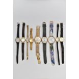 A BAG OF ASSORTED WRISTWATCHES, to include a ladys 'Citizen Eco-Drive', a gents 'Rotary' gold