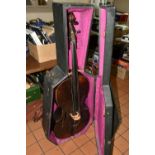 A VINTAGE AND SLIGHTLY DISTRESSED CELLO with 'Leslie Sheppard' paper label to interior and 5309 on