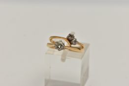 TWO DIAMOND RINGS, the first a mid century single stone diamond ring, round brilliant cut diamond