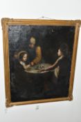 AFTER JEAN LeCLERK (DUTCH 1586-1633) 'THE HOLY FAMILY AT SUPPER', a 19th century copy depicting a