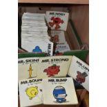 ONE BOX OF 1970's MR. MEN CHARACTER BOOKS BY ROGER HARGREAVES, seventy eight books in total, Thurman