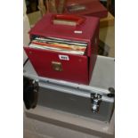 AN ALUMINIUM AND A VINYL SINGLES CASE CONTAINING APPROX ONE HUNDRED AND SEVENTY 7in SINGLES