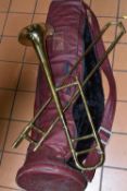 A CORTON TROMBONE, missing mouthpiece, together with a burgundy faux leather Rhino case (1) (