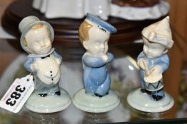THREE WADE NURSERY RHYME FIGURES, from the 'Tinker, Tailor' rhyme, comprising soldier, sailor and