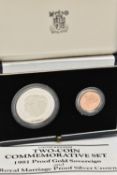 A ROYAL MINT 1981 TWO COIN COMMEMORATIVE SET, to include gold proof Sovereign 1981 and Royal