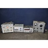 FOUR ITEMS OF TEST EQUIPMENT BY ADVANCE COMPONENTS comprising of a Type B4B Signal Generator, a J2