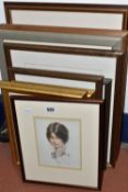 EIGHT FRAMED HARRISON FISHER PRINTS, to include 'My Man', 'Roses', 'Vanity', 'Caught Napping' and '