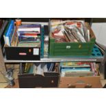 FOUR BOXES & LOOSE of Books, Ephemera and Records, to include a 70th Anniversary Edition of The