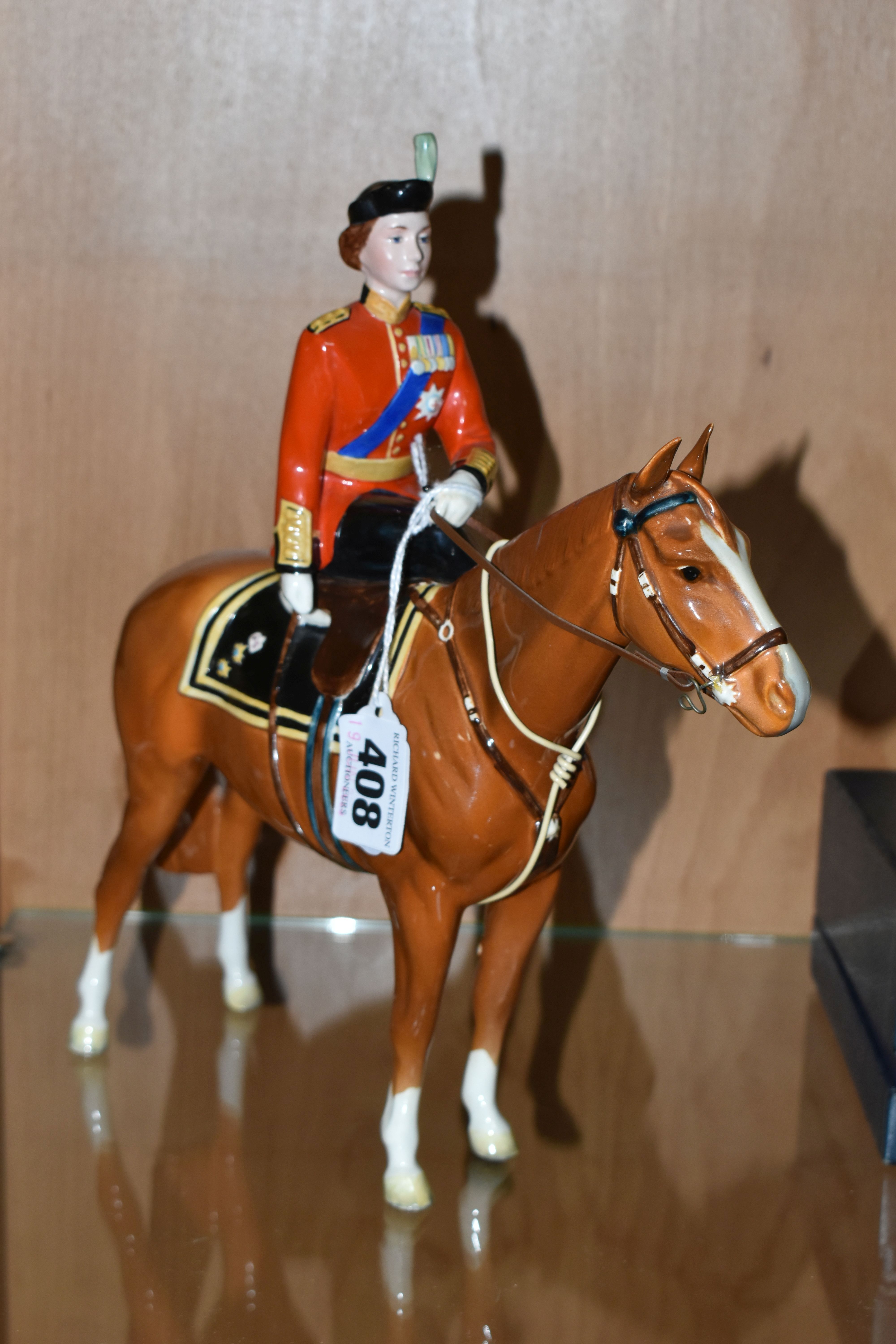 BESWICK H.M. QUEEN ELIZABETH II ON IMPERIAL, Trooping the Colour 1957, No 1546 (1) (Condition