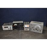 FOUR ITEMS OF TEST EQUIPMENT BY ADVANCE ELECTRONICS comprising of a Type 63 AM/FM Signal