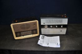 TWO VINTAGE PYE RADIOS comprising of a P224 and a PE94MBQ/LW (untested)