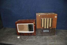 TWO VINTAGE VALVE RADIOS comprising of a Pye Type 56a and a Magnavox (both UNTESTED)