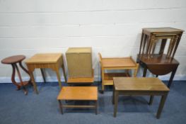 A SELECTION OF OCCASIONAL FURNITURE, to include a mahogany Pembrooke table, a nest of tables,