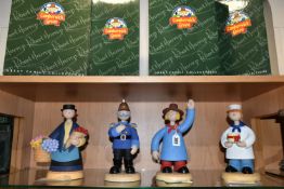 FOUR BOXED ROBERT HARROP LARGE AS LIFE LIMITED EDITION CAMBERWICK GREEN CHARACTER FIGURES,