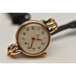 A LADYS 9CT GOLD 'TUDOR' CORDETTE WRISTWATCH, manual wind, round dial signed 'Tudor', Arabic