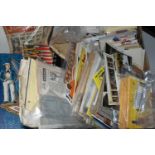 ONE BOX OF MISCELLANEOUS EPHEMERA to include Postcards, photographs, sport, event and theatre