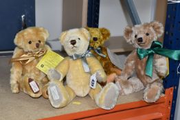 FOUR UNBOXED MODERN DEANS RAG BOOK DEANS COLLECTORS CLUB TEDDY BEARS, 'Hector' from 1994, '