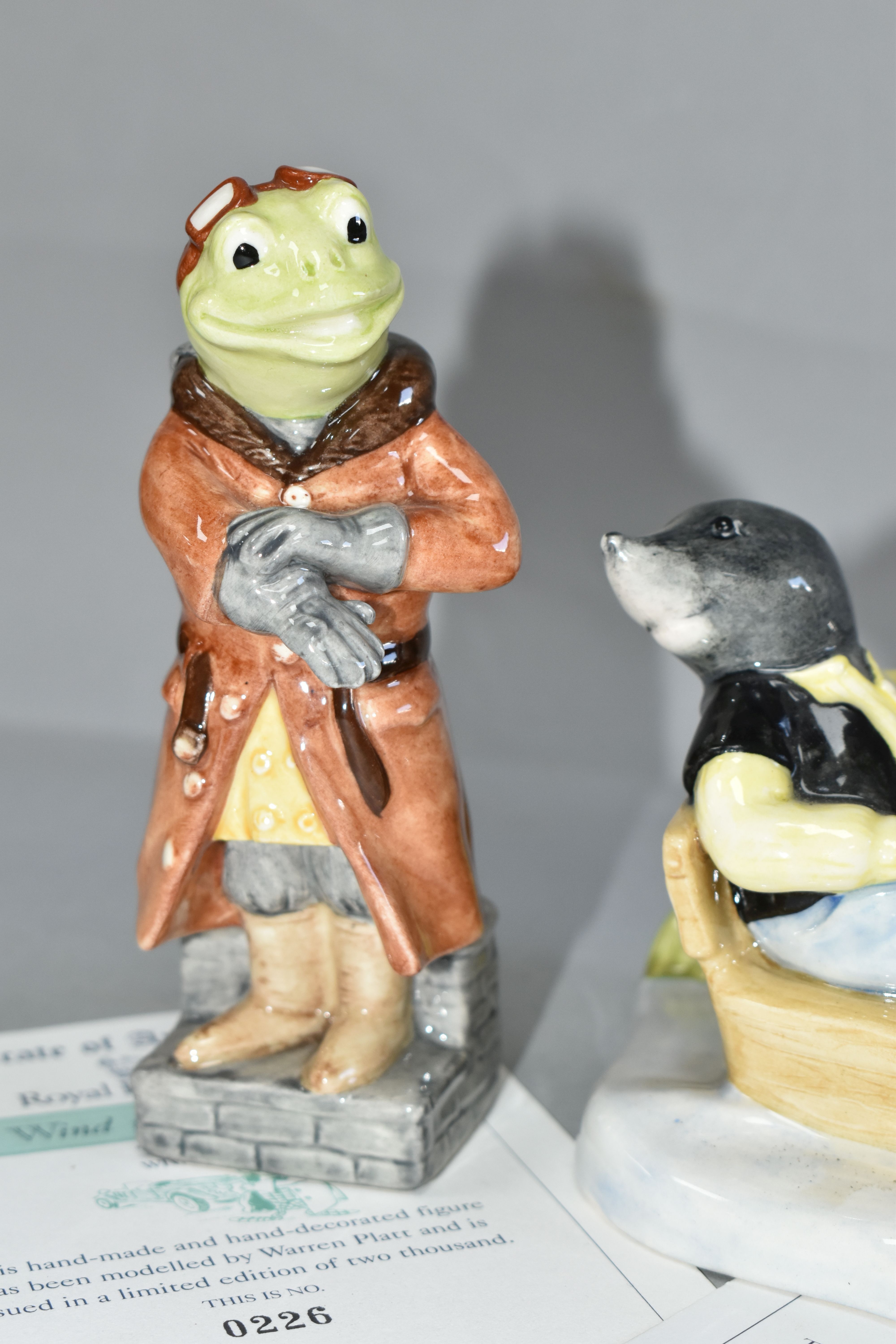 THREE ROYAL DOULTON BESWICK WARE 'THE WIND IN THE WILLOWS' LIMITED EDITION FIGURES, comprising 'On - Image 4 of 6