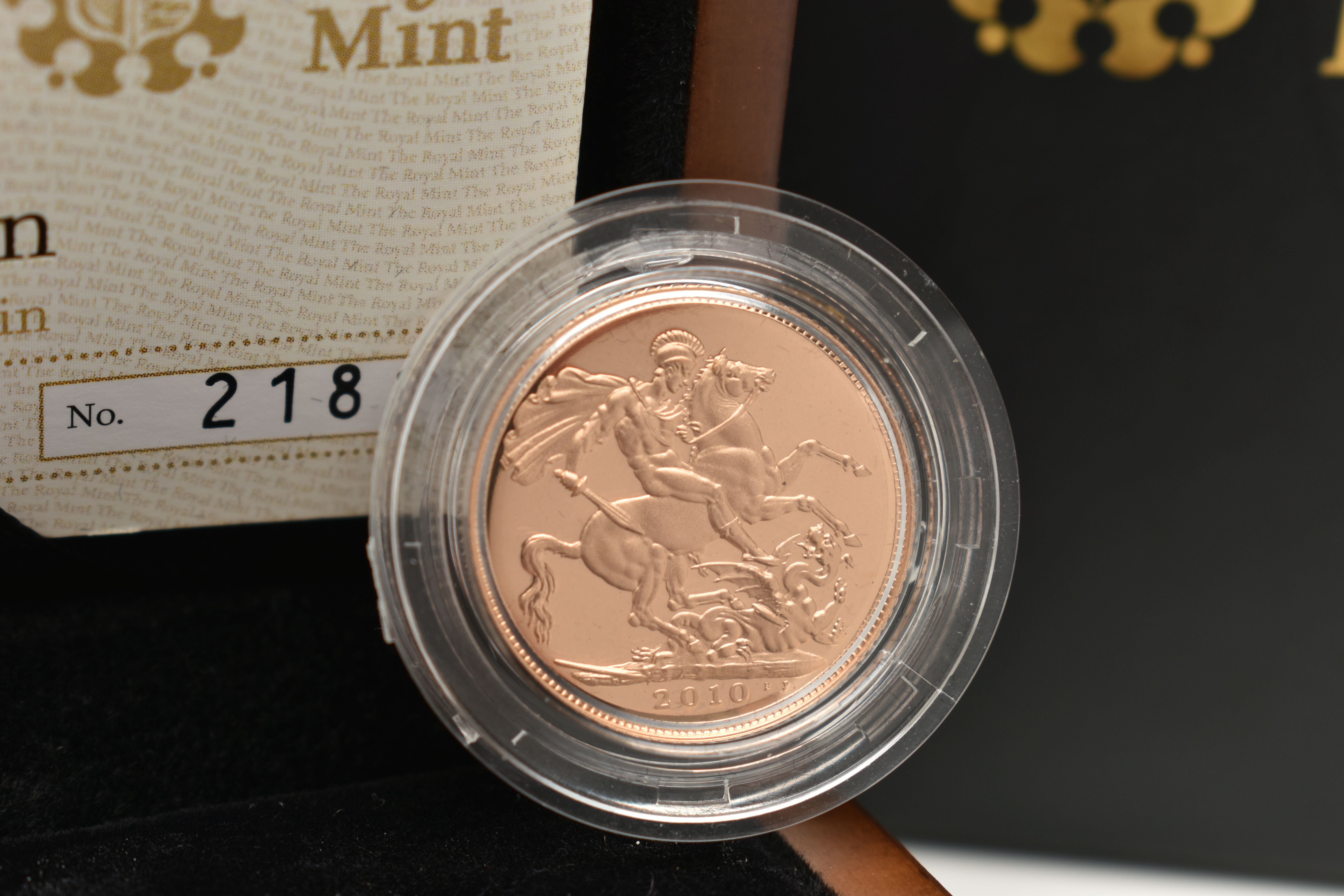 A ROYAL MINT BOXED WITH CERTIFICATE GOLD PROOF SOVEREIGN 2010 - Image 2 of 3