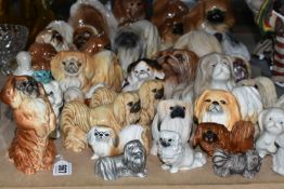 A COLLECTION OF PEKINESE DOG ORNAMENTS, approximately thirty pieces, manufacturers to include