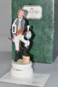 A BOXED COALPORT OFFICER 18TH HUSSARS FIGURE, limited edition with certificate numbered 68/1000,