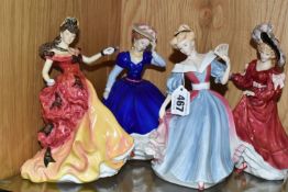 FOUR ROYAL DOULTON 'FIGURE OF THE YEAR' LADIES, comprising 'Amy' (1991) HN3316, 'Mary' (1992)