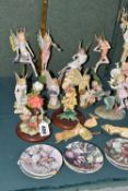 A COLLECTION OF FLOWER FAIRIES PLATES AND FAIRY ORNAMENTS, to include ten Royal Worcester Flower