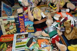 ASTERIX THE GAUL BOOKS AND SOFT TOYS, to include approximately seventy picture story books,