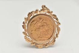 A FULL SOVEREIGN AND MOUNT, sovereign depicting George and the Dragon 1913, King George VI to the