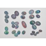 AN ASSORTMENT OF LOOSE OPAL TRIPLETS, thirty oval triplets, varying in size (condition