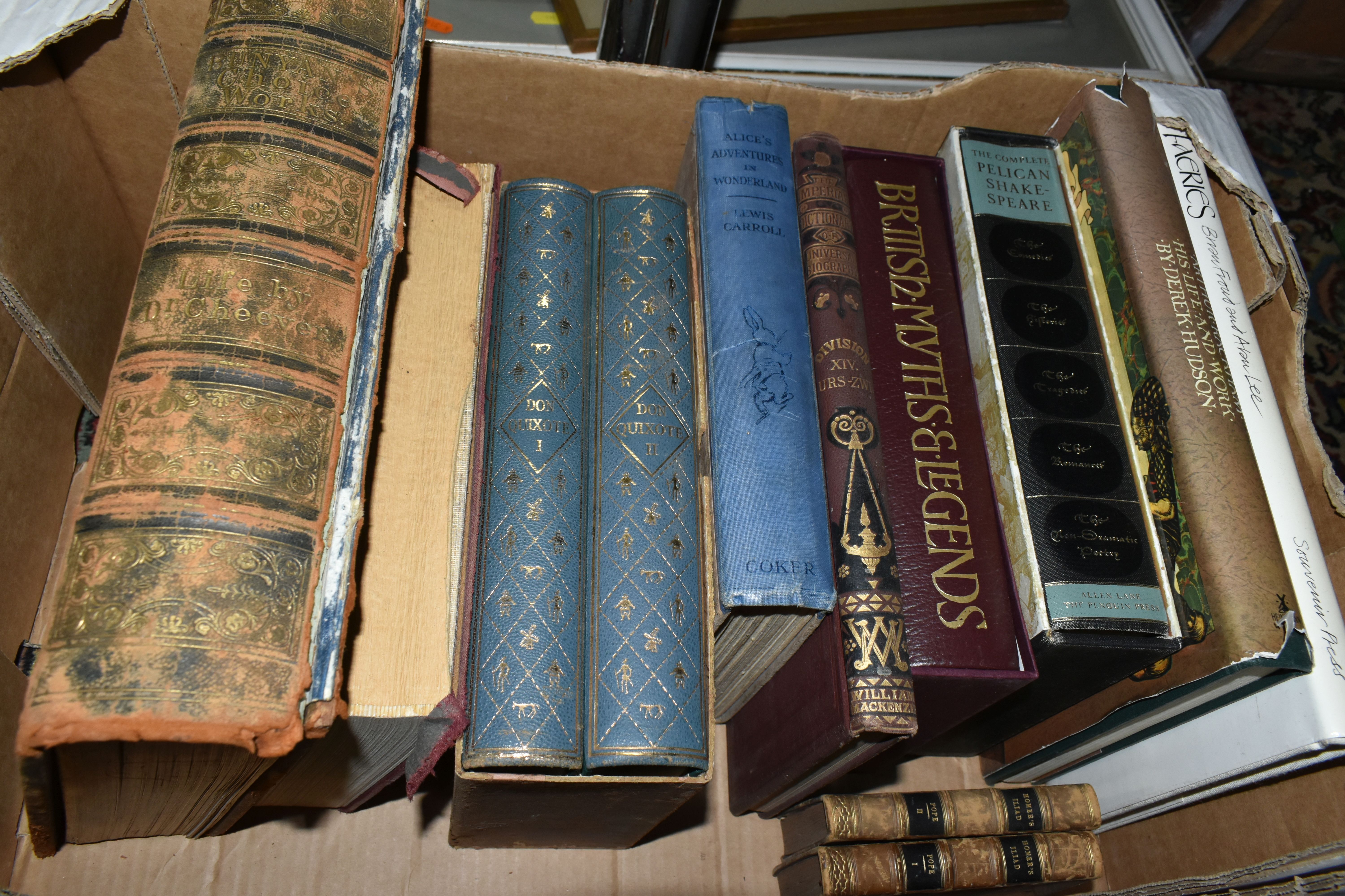 THREE BOXES OF BOOKS containing fifty-six miscellaneous titles to include two volumes of The Iliad - Image 2 of 8