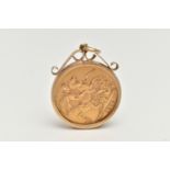 A FULL SOVEREIGN AND MOUNT, sovereign depicting George and the Dragon 1912, King George VI to the